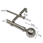 Versailles Imperial Ball Finial Double Curtain Rod Set