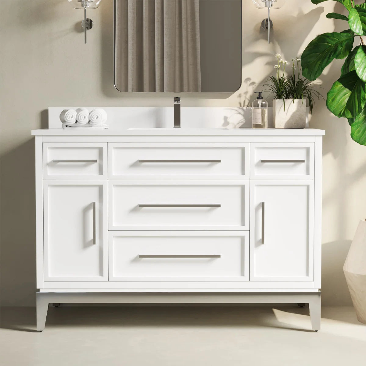 Forestmade Barrington Vanity with Quartz Top in White