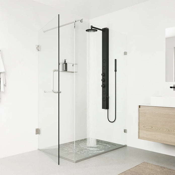 VIGO Sutton 4-jet Shower Panel with Round Head and Hand Shower Wand
