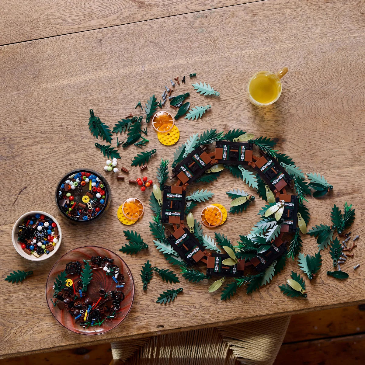 LEGO Icons Wreath Making Kit and Holiday Garland