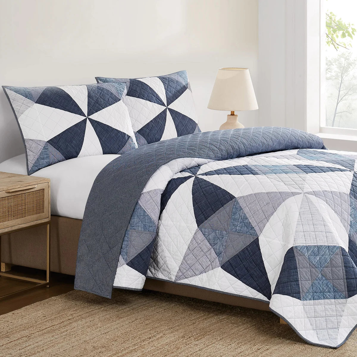 Origami Patchwork Quilt Set, 3-piece