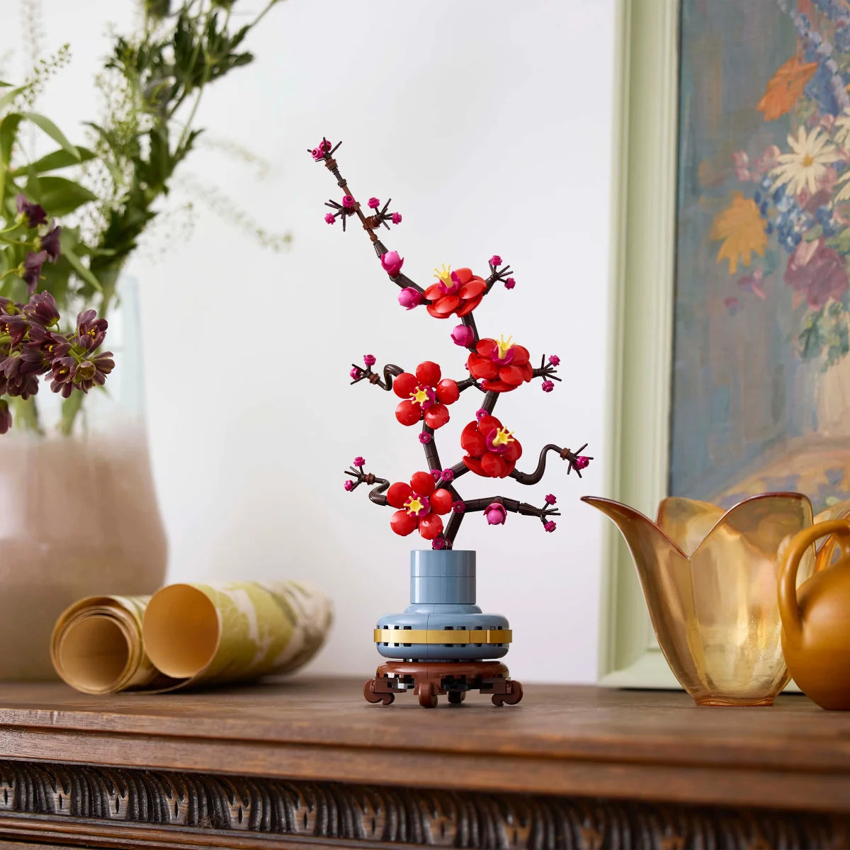 LEGO Icons Plum Blossom Flower Décor Display Set for Office Décor
