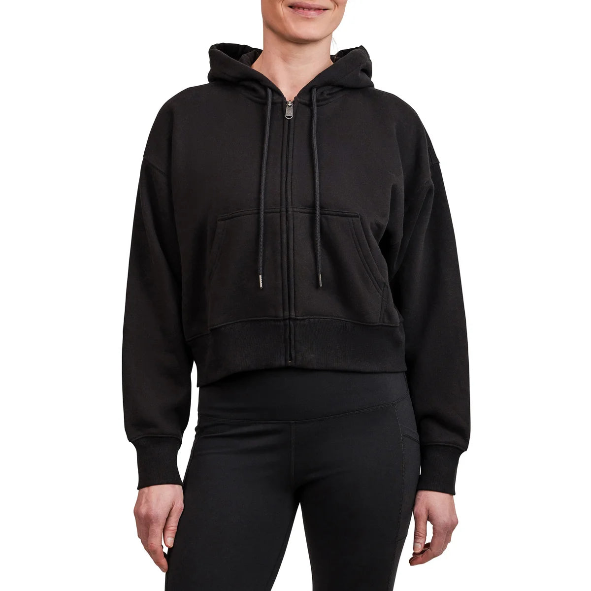 Tuff Athletics Women’s Cotton Fleece Cropped Full Zip
