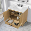 OVE Decors Adrian Vanity with Quartz Top in Brown
