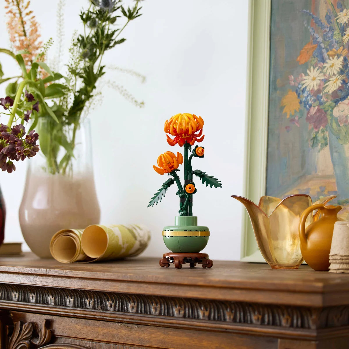 LEGO Icons Chrysanthemum Flower Décor Building Set for Home Décor