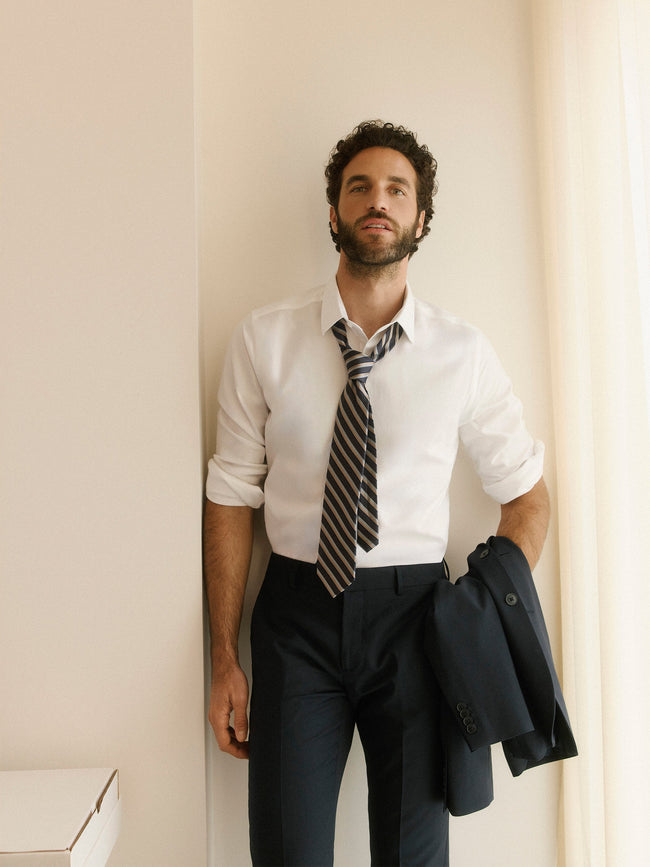 Slim-Fit White Dress Shirt
