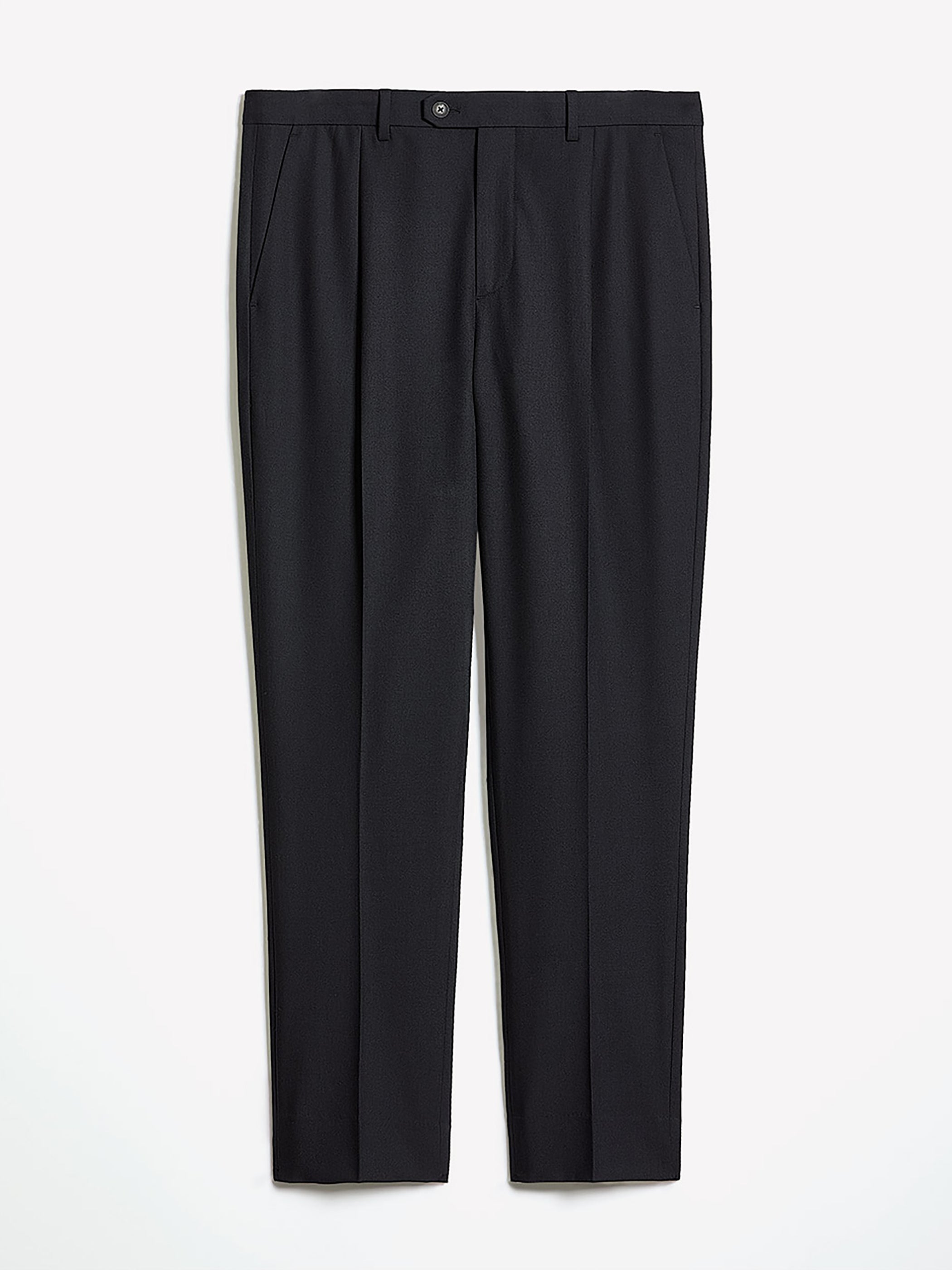 Wool-Blend Tapered-Leg Pleated Dress Pant
