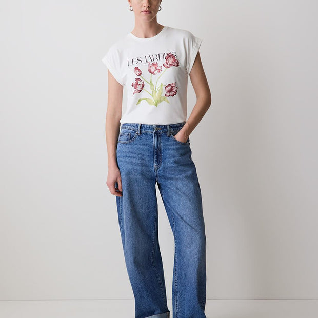 Extended-Sleeve Crew-Neck Tee