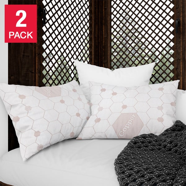 Cotton House Copper Infused Pillow, 2-pack