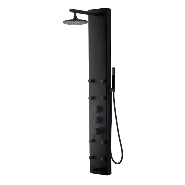 Akuaplus Amelia Pressure Balance Shower Panel with 8 Body Jets