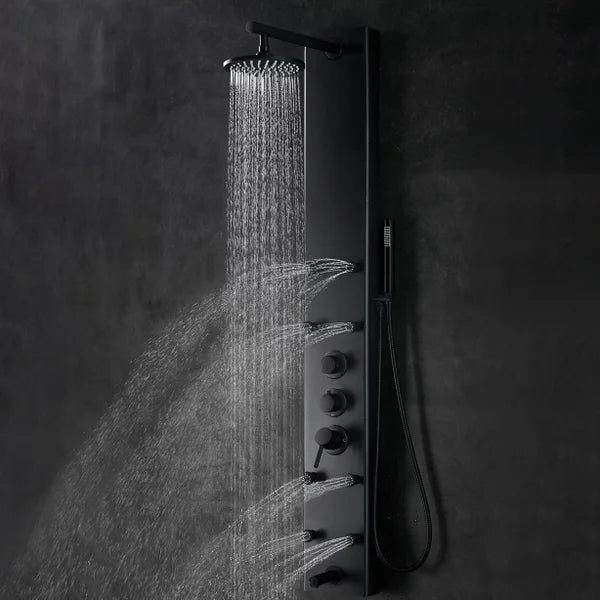 Akuaplus Amelia Pressure Balance Shower Panel with 8 Body Jets