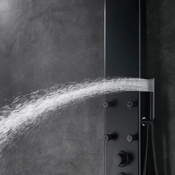 Akuaplus Amelia Pressure Balance Shower Panel with 8 Body Jets