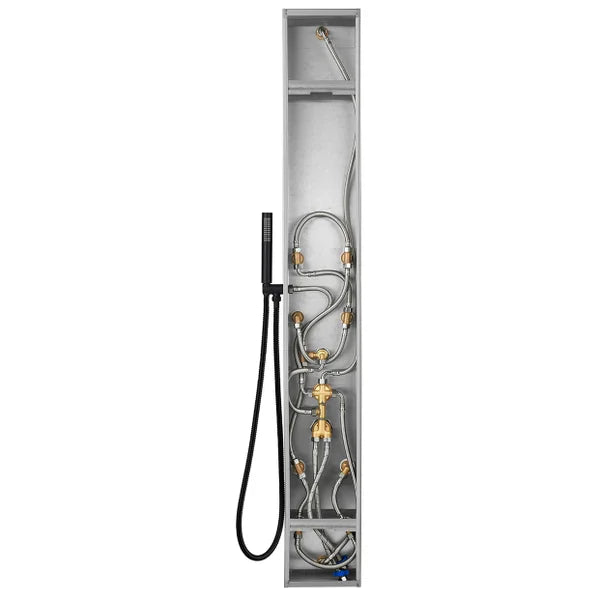 Akuaplus Amelia Pressure Balance Shower Panel with 8 Body Jets