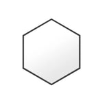 Appollo Petra 71 cm (28 in.) Hexagonal Metal Framed Mirror
