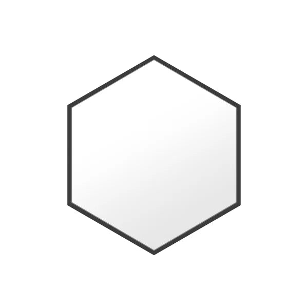 Appollo Petra 71 cm (28 in.) Hexagonal Metal Framed Mirror