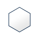 Appollo Petra 71 cm (28 in.) Hexagonal Metal Framed Mirror
