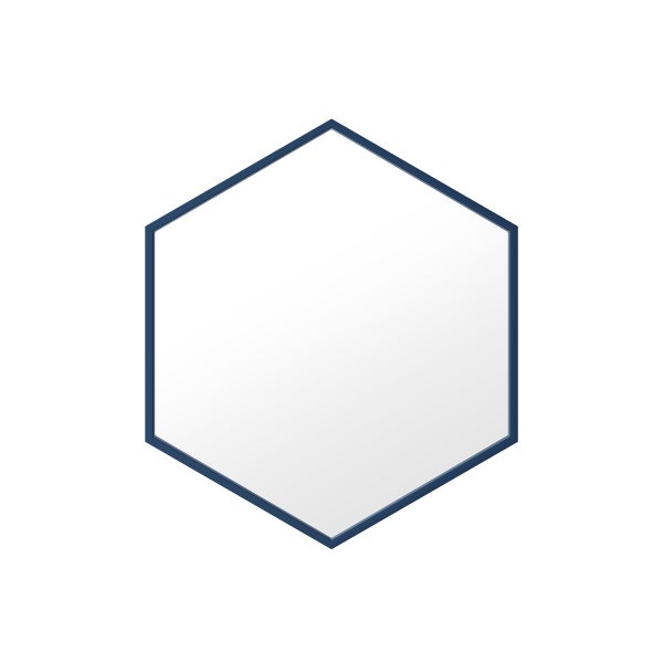 Appollo Petra 71 cm (28 in.) Hexagonal Metal Framed Mirror
