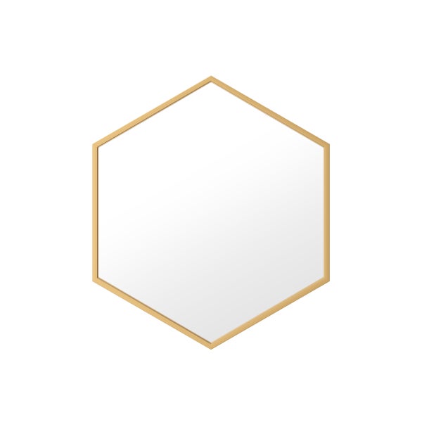 Appollo Petra 71 cm (28 in.) Hexagonal Metal Framed Mirror