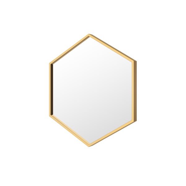 Appollo Petra 71 cm (28 in.) Hexagonal Metal Framed Mirror