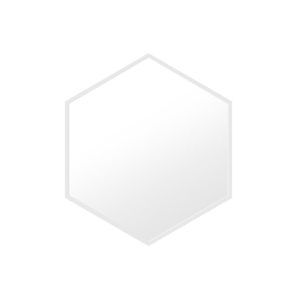 Appollo Petra 71 cm (28 in.) Hexagonal Metal Framed Mirror