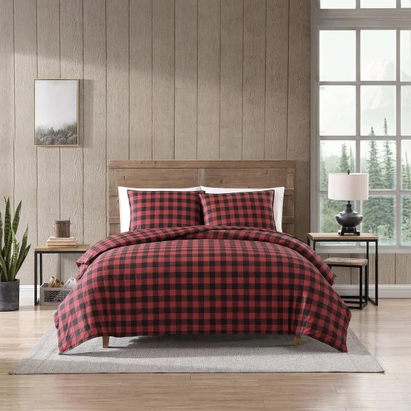 Eddie Bauer Home - Mountain Plaid Scarlet Comforter Set