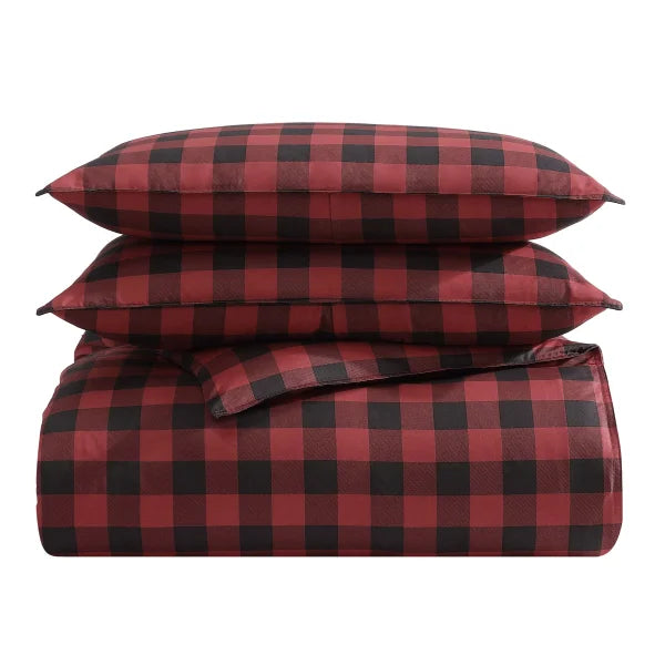 Eddie Bauer Home - Mountain Plaid Scarlet Comforter Set
