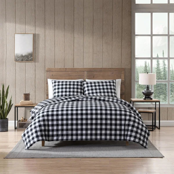Eddie Bauer Home - Mountain Plaid Black Comforter Set