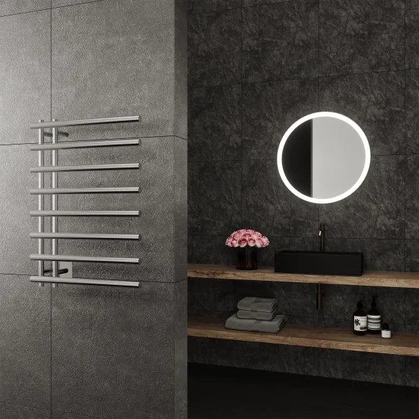 Paris Mirror Leto 8 Bar Heated Towel Warmer