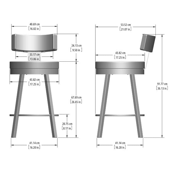 Amisco Morgan Bar Stool or Counter Stool