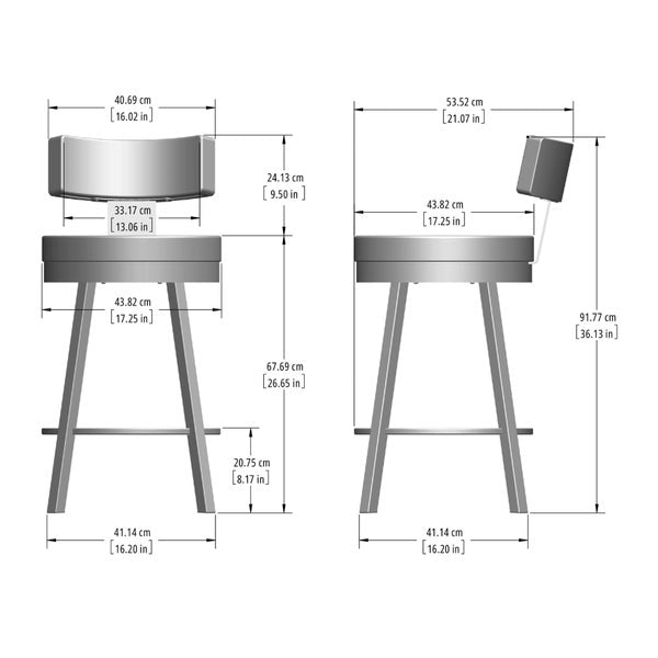 Amisco Morgan Bar Stool or Counter Stool