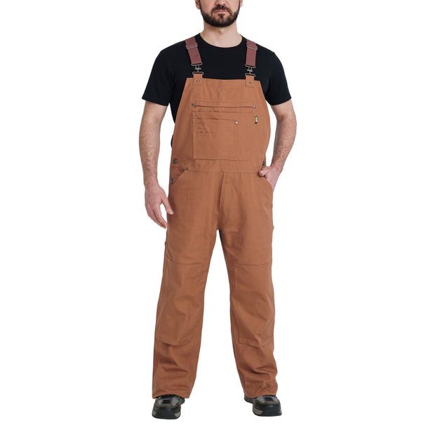 Holmes Workwear Men's Canvas Bib Overall - Tan