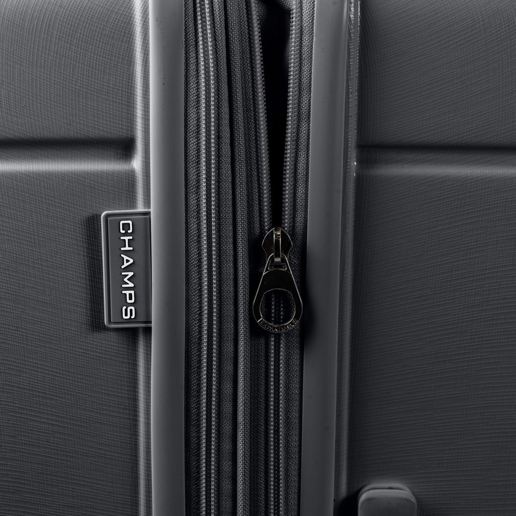 Champs Linen 3-piece Expandable Hardside Luggage Set