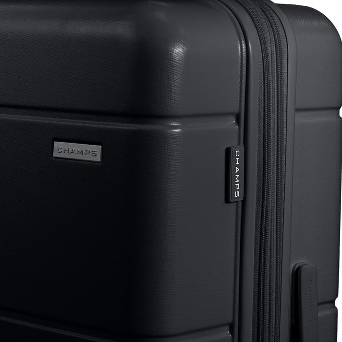 Champs Linen 3-piece Expandable Hardside Luggage Set