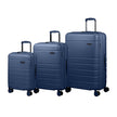 Champs Linen 3-piece Expandable Hardside Luggage Set - Blue