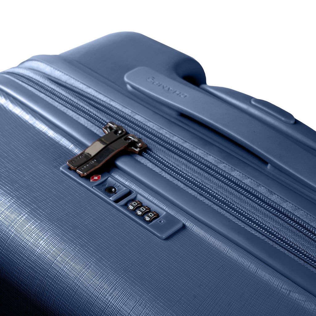 Champs Linen 3-piece Expandable Hardside Luggage Set