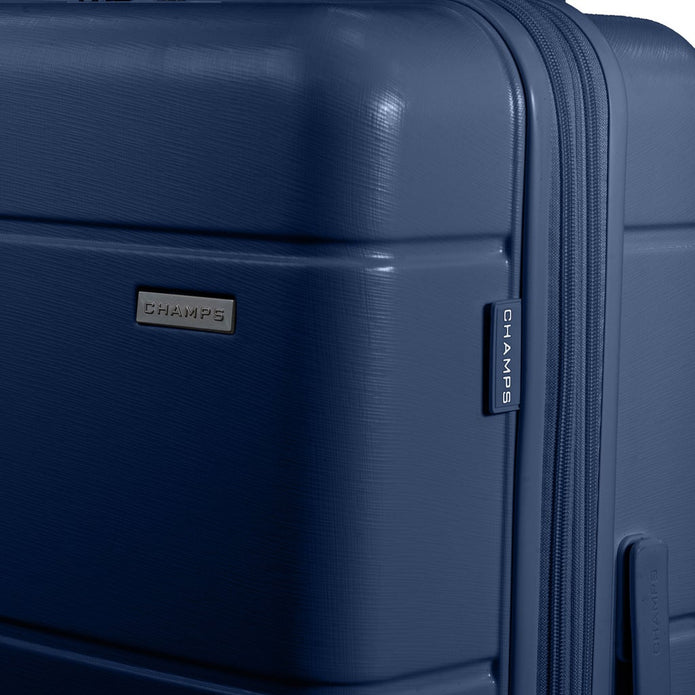 Champs Linen 3-piece Expandable Hardside Luggage Set