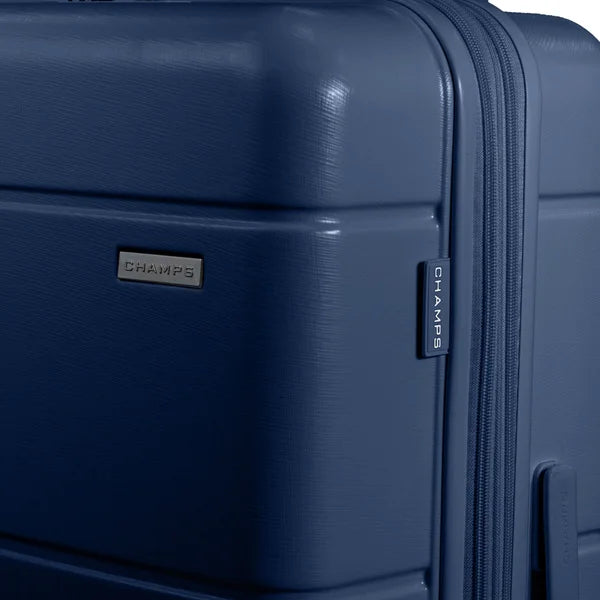 Champs Linen 3-piece Expandable Hardside Luggage Set