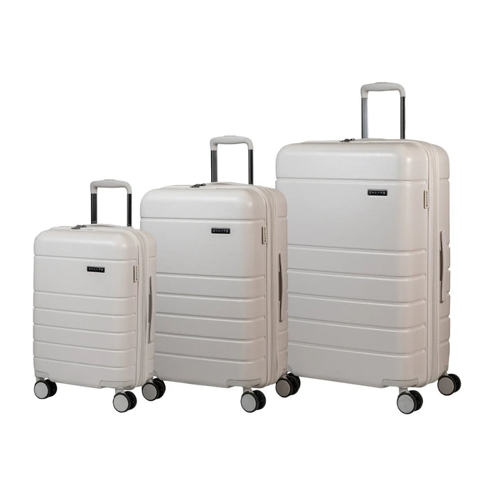 Champs Linen 3-piece Expandable Hardside Luggage Set