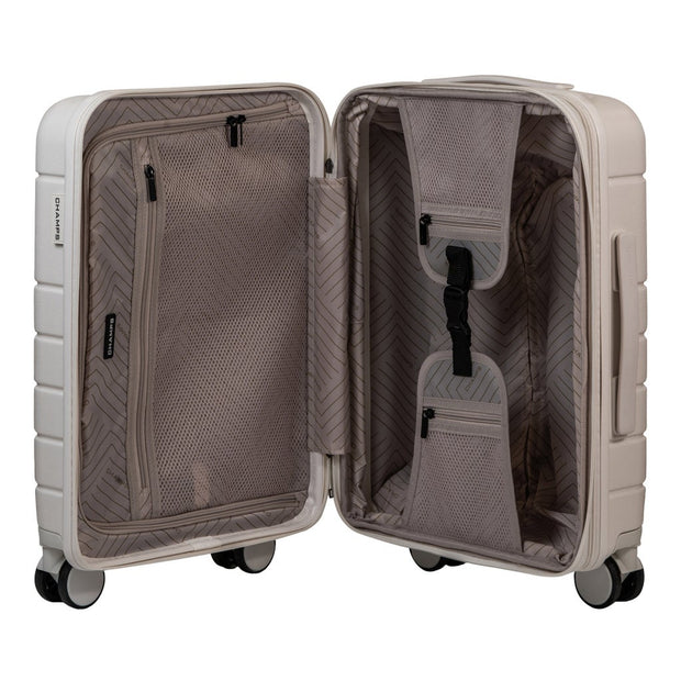 Champs Linen 3-piece Expandable Hardside Luggage Set