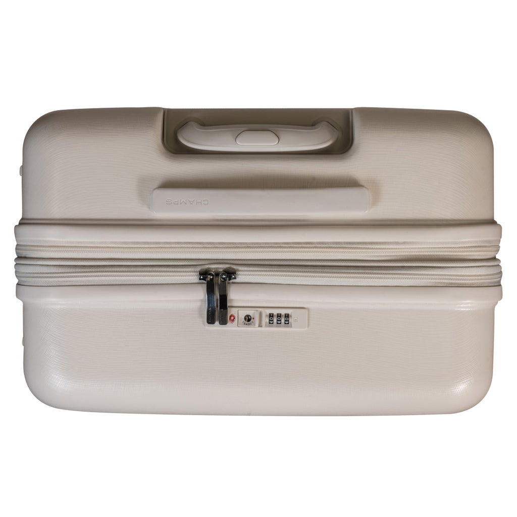 Champs Linen 3-piece Expandable Hardside Luggage Set