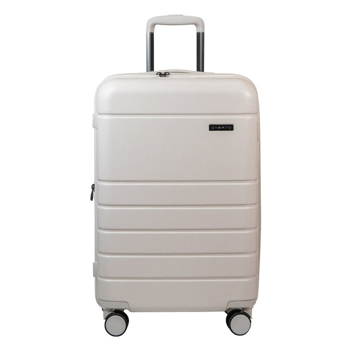 Champs Linen 3-piece Expandable Hardside Luggage Set