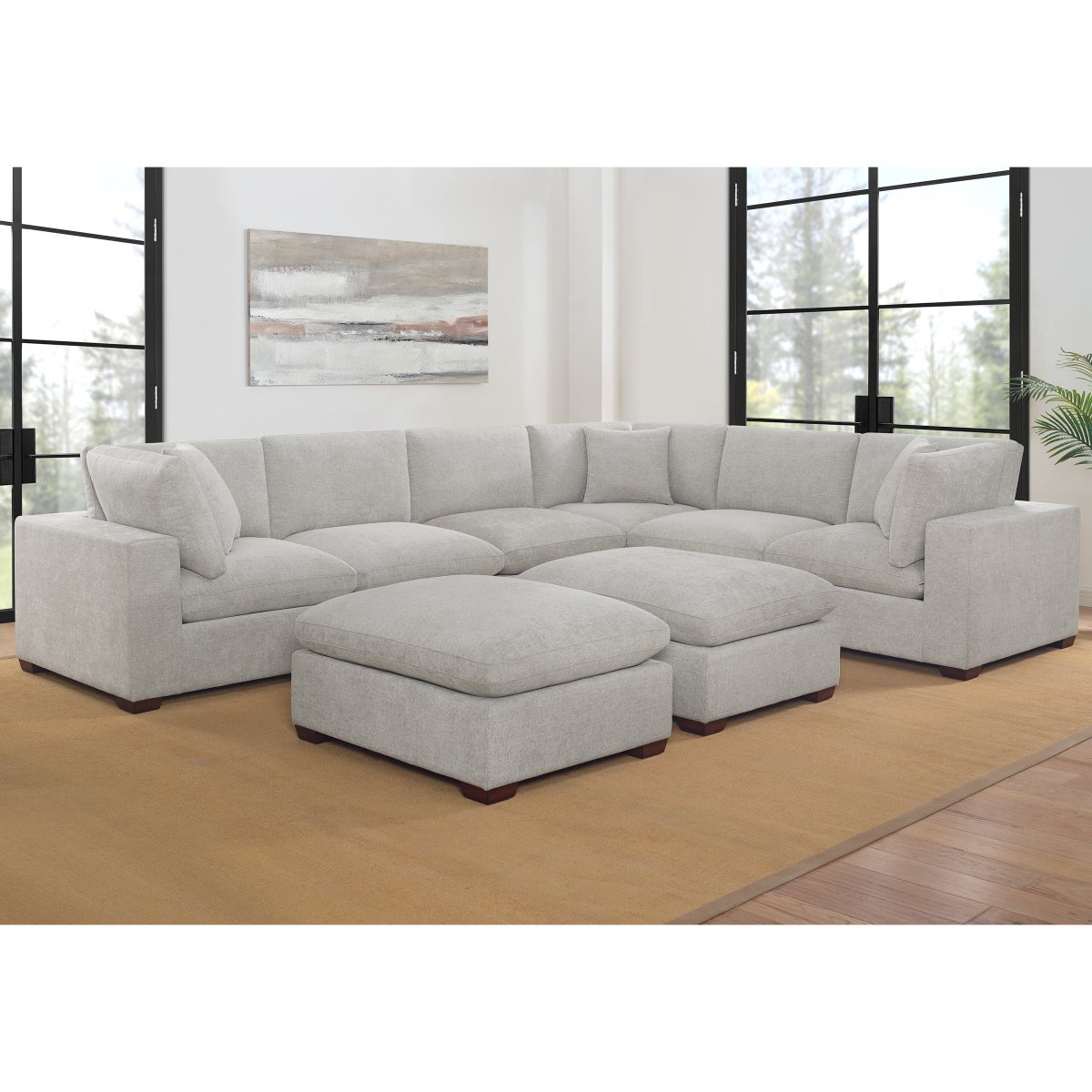 Thomasville Lowell 8-piece Fabric Modular Sectional