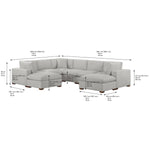 Thomasville Lowell 8-piece Fabric Modular Sectional