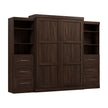 Bestar Boutique Queen Wall Bed 3-piece Set with Drawers and Shelving