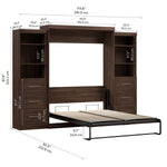 Bestar Boutique Queen Wall Bed 3-piece Set with Drawers and Shelving