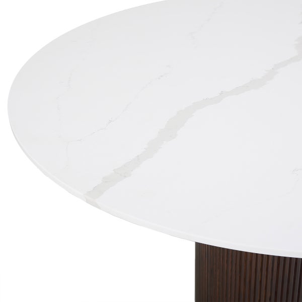 Troy Solid Quartz Round Dining Table