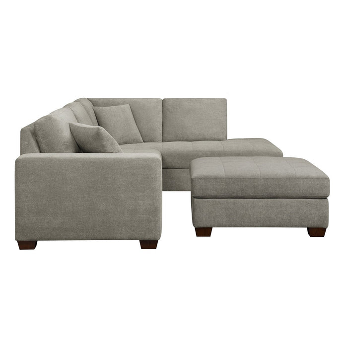 Thomasville Miles Right-hand Facing 3-piece Fabric Sectional with Storage Ottoman