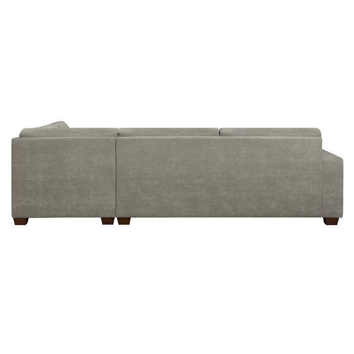 Thomasville Miles Right-hand Facing 3-piece Fabric Sectional with Storage Ottoman