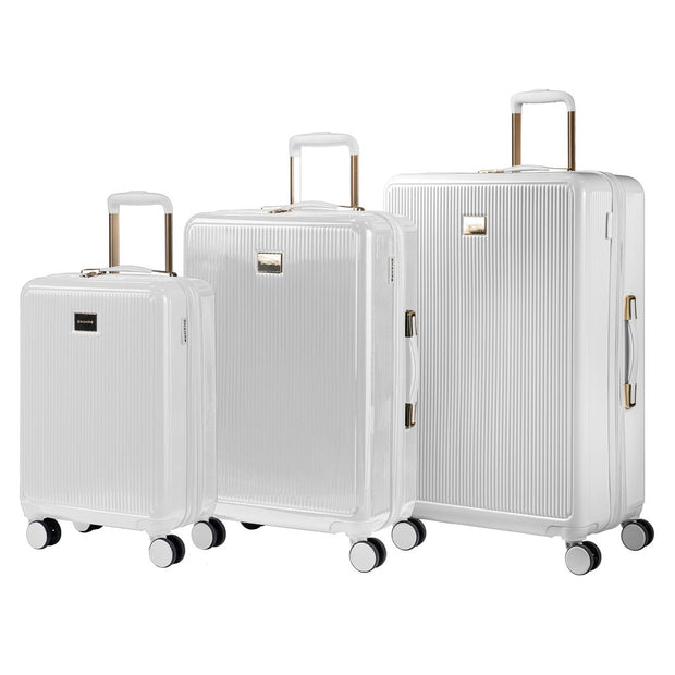 Champs Luxe 3-piece Expandable Hardside Luggage Set - White