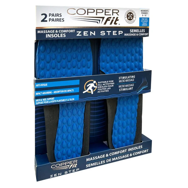 Copper Fit Zen Step Insoles, 2-pack